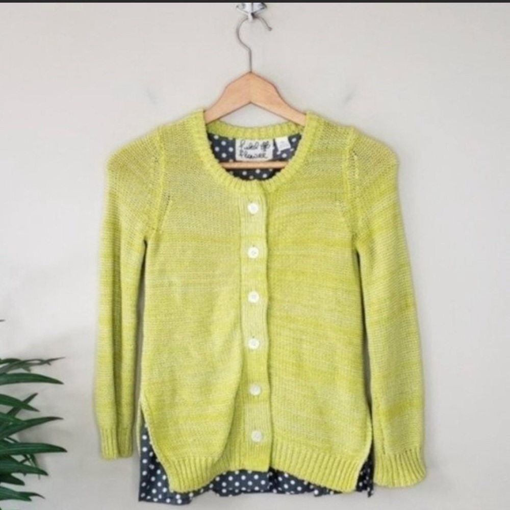 Anthropologie Field & Flower | Polka Dot Hem Cardi